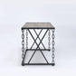 Jodie - Console Table (Same 92248) - Rustic Oak & Antique Black