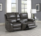 U108 - Reclining Loveseat (Gel Faux Leather) - Gray