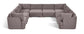 Hammond - Velvet Performance Fabric Upholstered 8 Piece U-Shaped Sectional