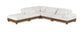 Turin - Chenille Fabric Upholstered Modular Sectional - Cream