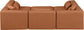 Cube - 6 Piece Modular Sectional - Cognac