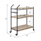 Brantley - Serving Cart - Oak & Sandy Black