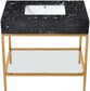 Marmo - Engineered Marble Bathroom Vanity With Gold Base