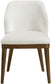 Valeo - Linen Textured Fabric Upholstered Dining Chair (Set of 2) - Painted Brown Base