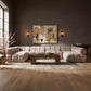 Orin - U-Shaped Velvet 6 Piece Modular Sectional