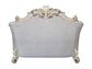 Vendome II - Loveseat With 4 Pillows - Two Tone Ivory Fabric & Antique Pearl