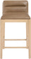 Ellis - Vegan Leather Upholstered Counter Stool (Set of 2) - Tan / Natural
