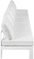 Nizuc - Outdoor Patio 5 Seat Modular Armless Sofa With White Frame