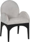Waldorf - Chenille Dining Arm Chair With Black Legs