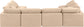Indulge - Velvet 6 Piece Modular U-Shaped Sectional