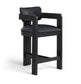 Sacha - Vegan Leather Upholstered Counter Stool With Black Base