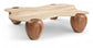 Liona - Marble And Acacia Wood Coffee Table
