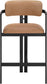 Aurum - Vegan Leather Upholstered Counter Stool With Graphite Black Base