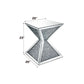 Noralie - End Table With Faux Diamonds - Mirrored