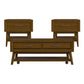 Santa Barbara - 3 Piece Occasional Table Set (Coffee Table & Two End Tables) - Walnut