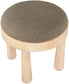 Larea - Linen Textured Fabric Ottoman - Natural Base