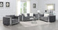 U250 - Velvet Chair - Gray