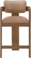 Sacha - Vegan Leather Upholstered Counter Stool With Brown Base
