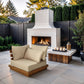 Mirella - Water Resistant Fabric Upholstered Outdoor Patio Modular Corner Chair