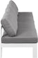 Nizuc - Outdoor Patio 4 Seat Armless Modular Sofa With White Frame
