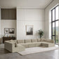 Shaggy - 7 Piece Modular U-Shaped Armless Sectional