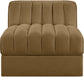 Rummi - Velvet Performance Fabric Upholstered Modular Armless Chair