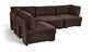 Hammond - Velvet Performance Fabric Upholstered 4 Piece Armless Sectional