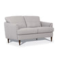 Helena - Loveseat - Pearl Gray Leather