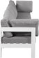 Nizuc - Outdoor Patio 5 Seat Modular Sofa With White Frame