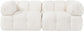 Orin - Velvet Performance Fabric Upholstered 2 Piece Modular Sofa (2 Corner Chairs)