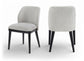 Valeo - Linen Textured Fabric Upholstered Dining Chair (Set of 2) - Painted Black Base