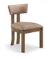 Lavrin - Vegan Leather Upholstered Dining Side Chair (Set of 2) - Walnut Base
