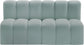 Arc - Faux Leather 2 Seats Modular Sofa