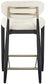 Riccio - Fabric Stool - Black Frame