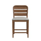 Glinda - Fabric Counter Chair (Set of 2) - Brown / Light Gray