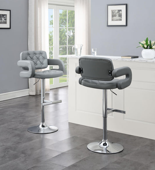 ST120 - Faux Leather Bar Stool (Set of 2)
