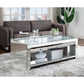 Noralie - Coffee Table - Clear Glass, Mirrored & Faux Diamonds