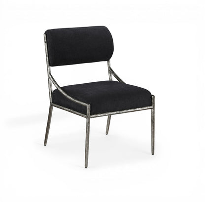 Bastille - Upholstered Dining Side Chair (Set of 2) - Silver Frame