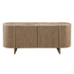 Markku - Console Table With Natural Marble - Oak
