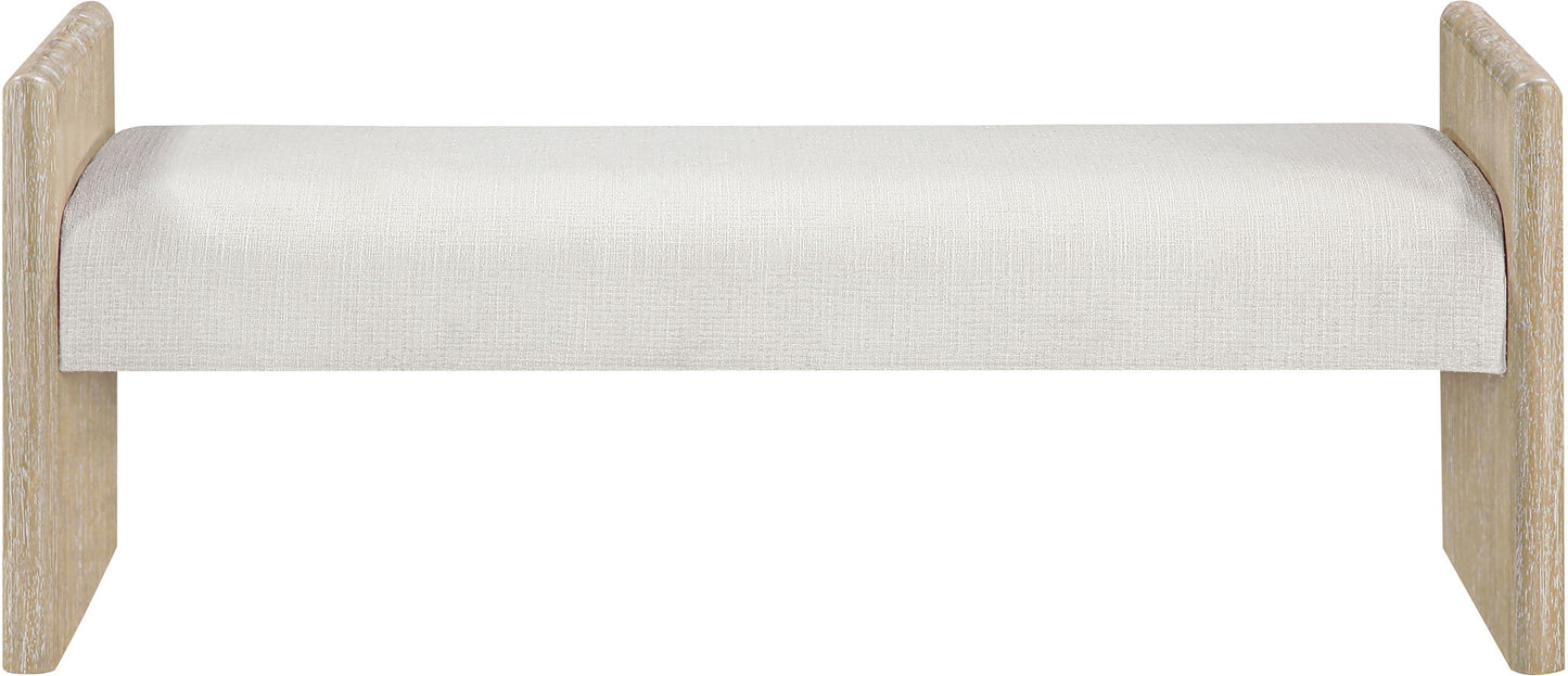 Hickory - Fabric Upholstered Bench - Natural Frame