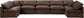Indulge - Velvet 7 Piece Modular U-Shaped Sectional