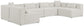 Cube - Linen 6 Piece Modular Armless Sectional