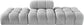 Ames - 3 Piece Boucle Upholstered Modular Sofa With 2 Backless Seats