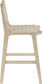 Entwine - Vegan Leather Upholstered Counter Stool - Painted Natural