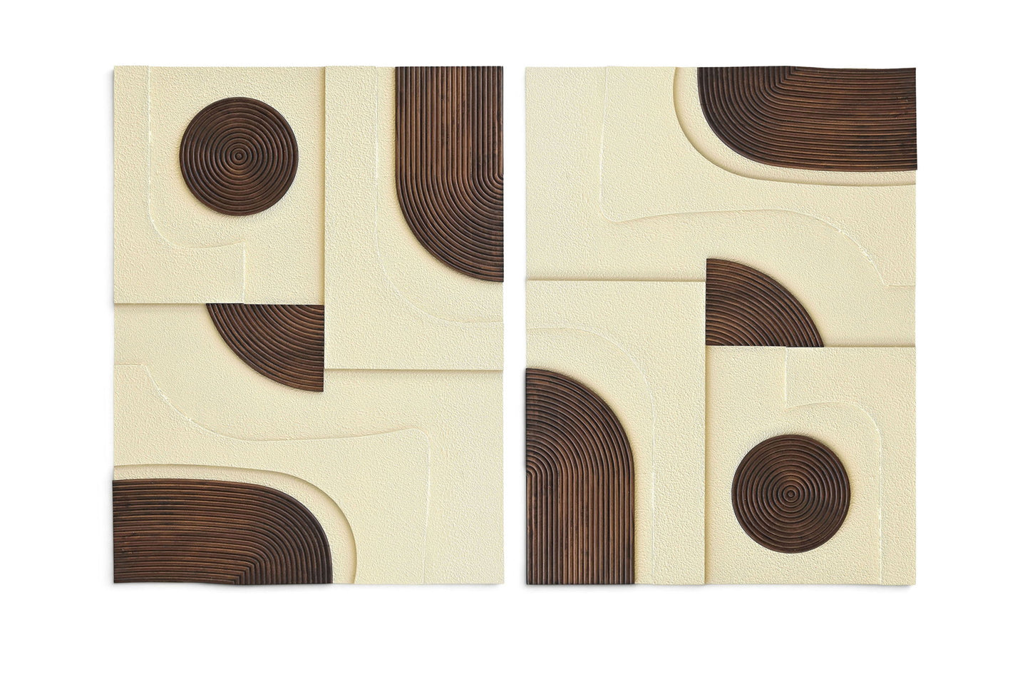Element - Mango Wood 2 Piece Wall Art