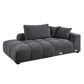 Chosen - Sectional Sofa With 6 Pillows - Gray Chenille