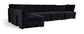 Hammond - Velvet Performance Fabric Upholstered 5 Piece L-Shaped Sectional