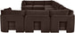 Hammond - Velvet Performance Fabric Upholstered 10 Piece Sectional