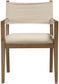 Avon - Linen Textured Performance Fabric Upholstered Dining Arm Chair