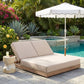 Solace - Olefin Performance Fabric Outdoor Patio Double Lounge Chair
